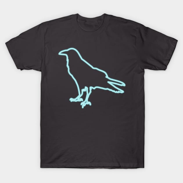 80's Gift 80s Retro Neon Sign Crow T-Shirt by PhuNguyen